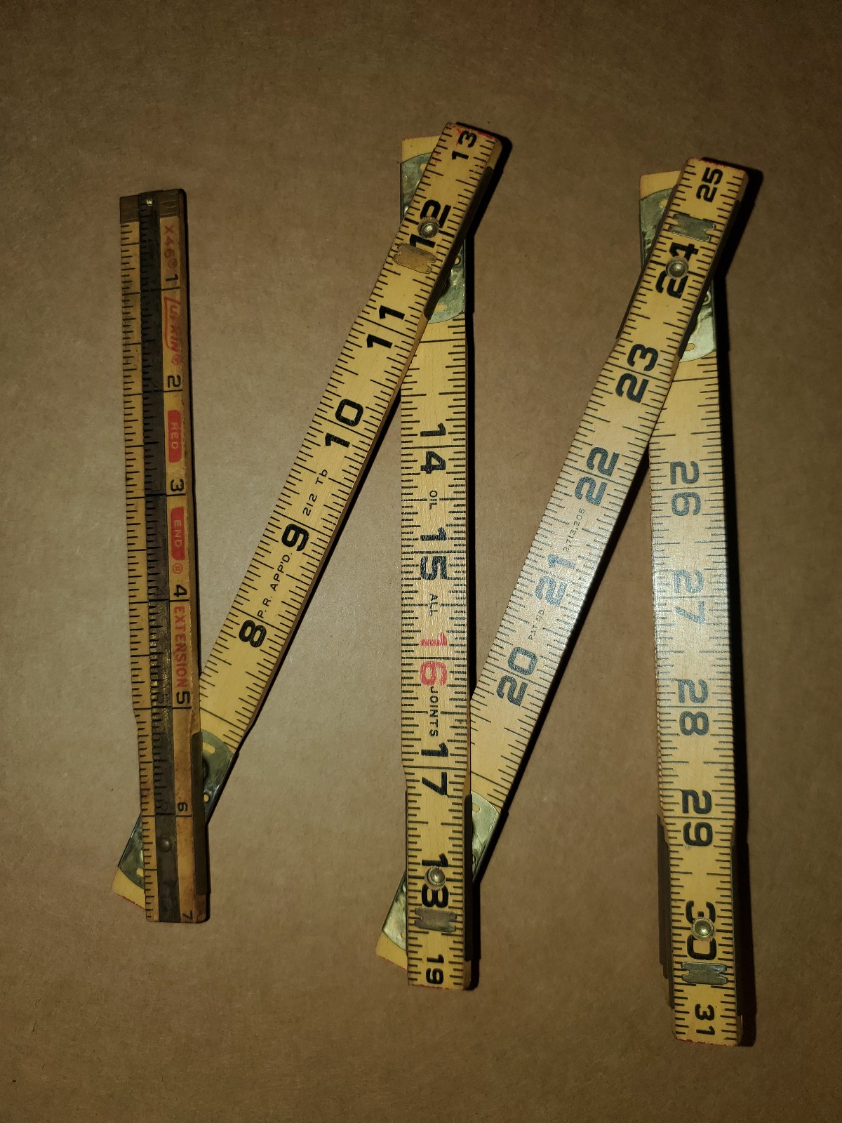 Vintage Wood Folding Ruler