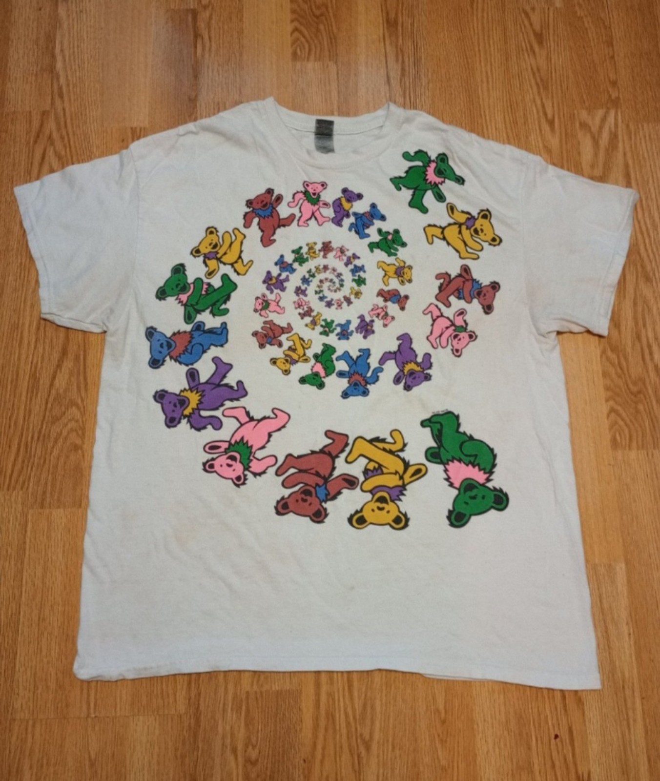 Greatful Dead Dancing Bears Spiral T-Shirt XL