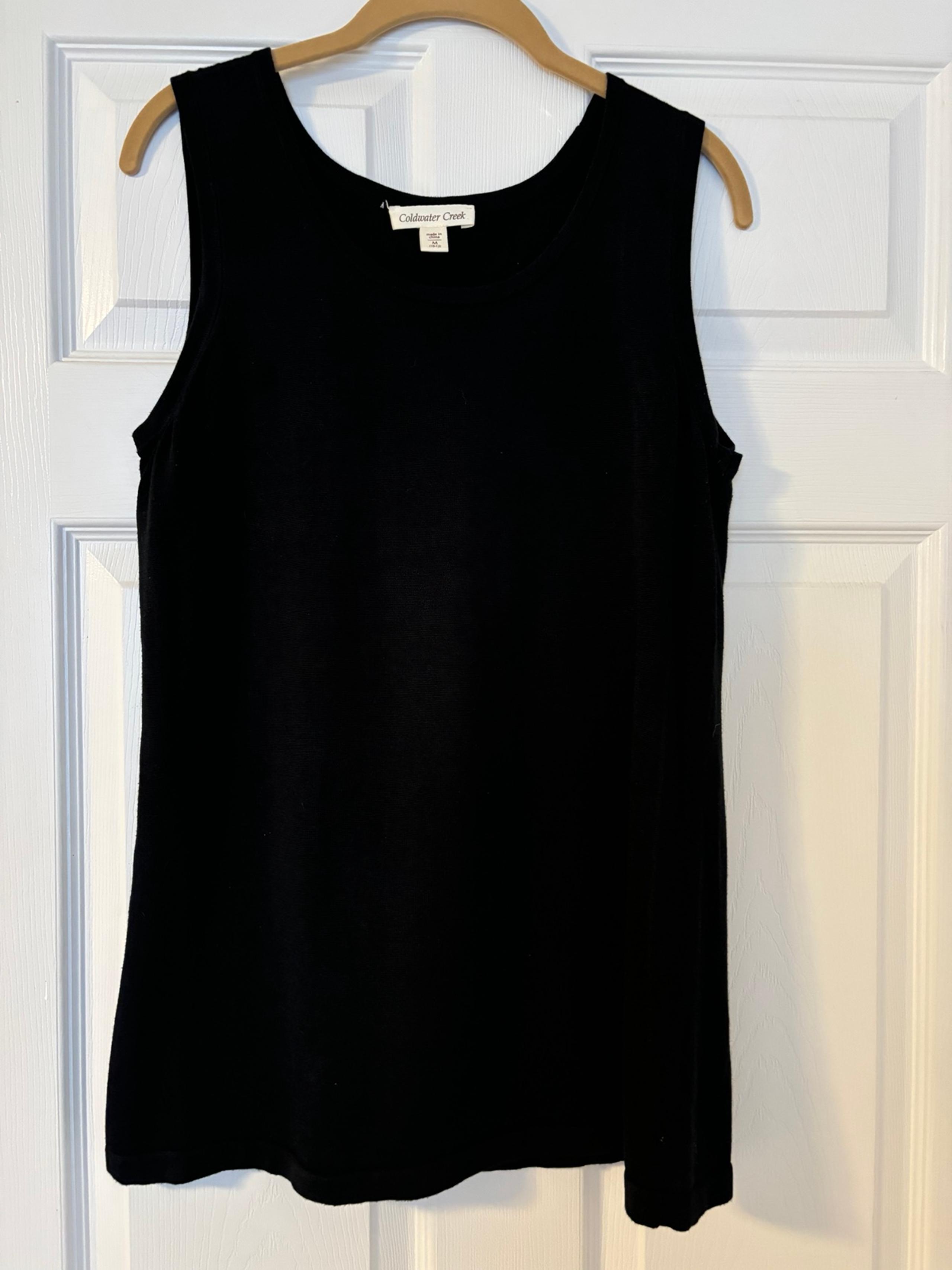 Coldwater Creek Tank Top Black Women’s Size Medium/10-12