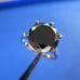 4.87ct 100% REAL NATURAL BLACK DIAMOND RING, CERTIFICATE,FR EE DIA TESTER Size 5