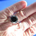 4.87ct 100% REAL NATURAL BLACK DIAMOND RING, CERTIFICATE,FR EE DIA TESTER Size 5