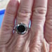 4.87ct 100% REAL NATURAL BLACK DIAMOND RING, CERTIFICATE,FR EE DIA TESTER Size 5