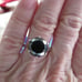 4.87ct 100% REAL NATURAL BLACK DIAMOND RING, CERTIFICATE,FR EE DIA TESTER Size 5