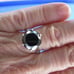 4.87ct 100% REAL NATURAL BLACK DIAMOND RING, CERTIFICATE,FR EE DIA TESTER Size 5
