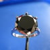 4.87ct 100% REAL NATURAL BLACK DIAMOND RING, CERTIFICATE,FR EE DIA TESTER Size 5