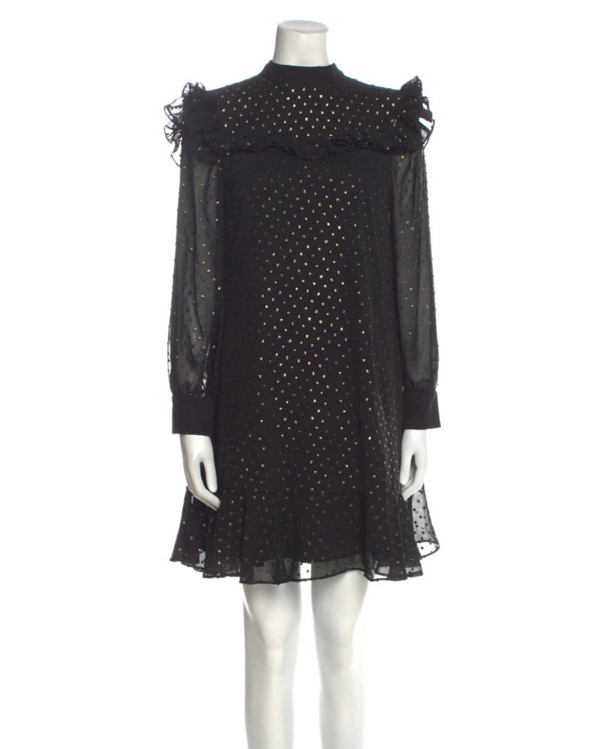 New Ted Baker Rebekah Joyous High Neck Ruffle Dress Size 1 (US4)