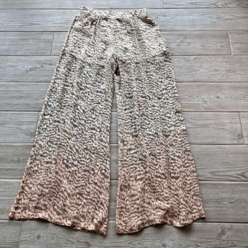 Gypsy Womens Multicolor Silk Animal Pattern Allover Print Wide Leg Pants Size XS
