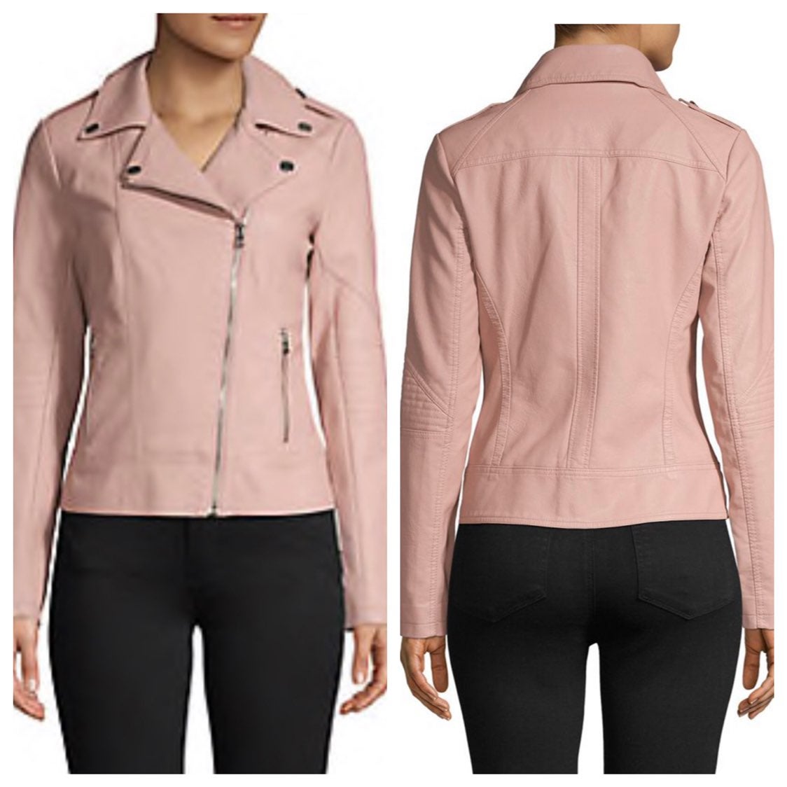 NEW Vegan Rose Colored MOTO JACKET