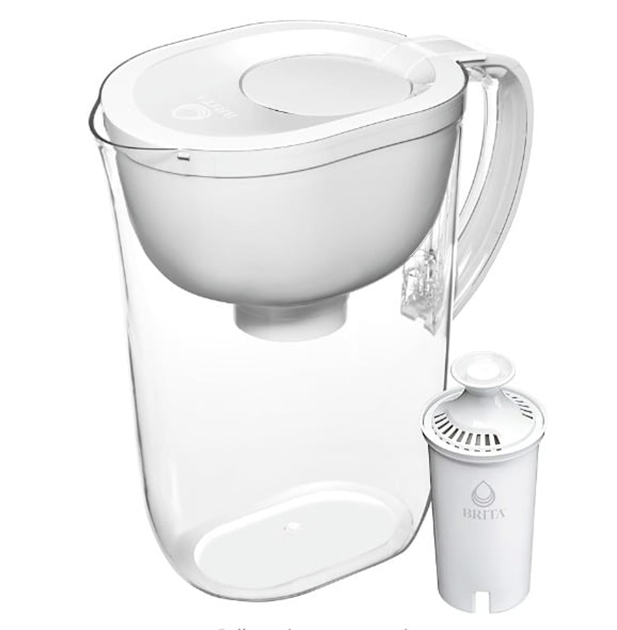 Brita Large Water Filter Pitcher, BPA-Free Replaces 1,800 Plastic Bottles a Year