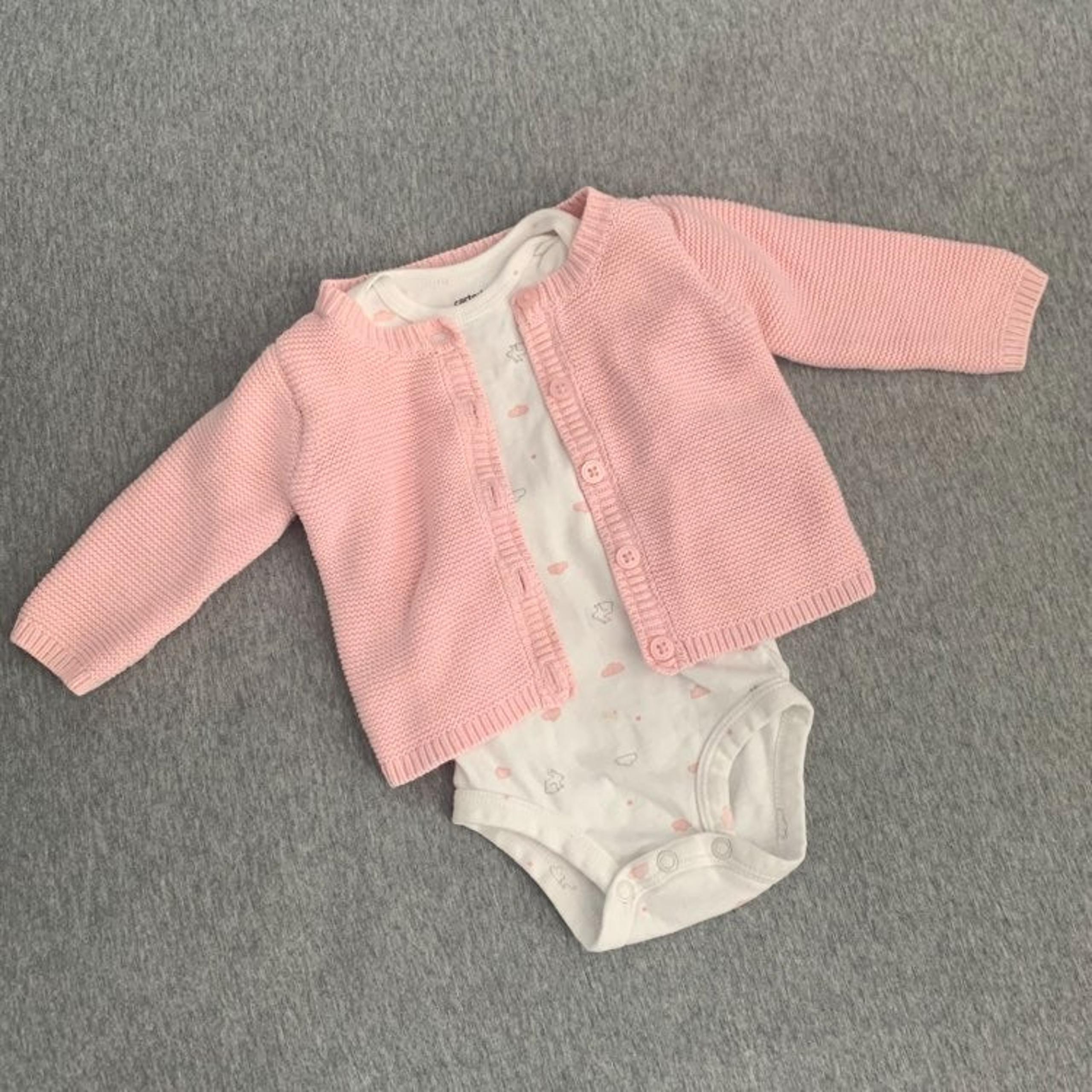 Carter's Cardigan/Onesie Outfit Bundle,