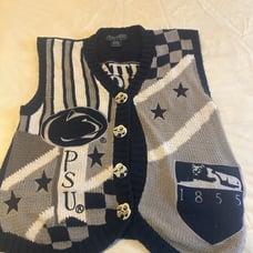 Women’s Vintage Penn State University Knit Sweater Vest With Buttons