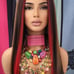 Reality star peanut butter and jelly cherry highlighted straight layercut hd wig