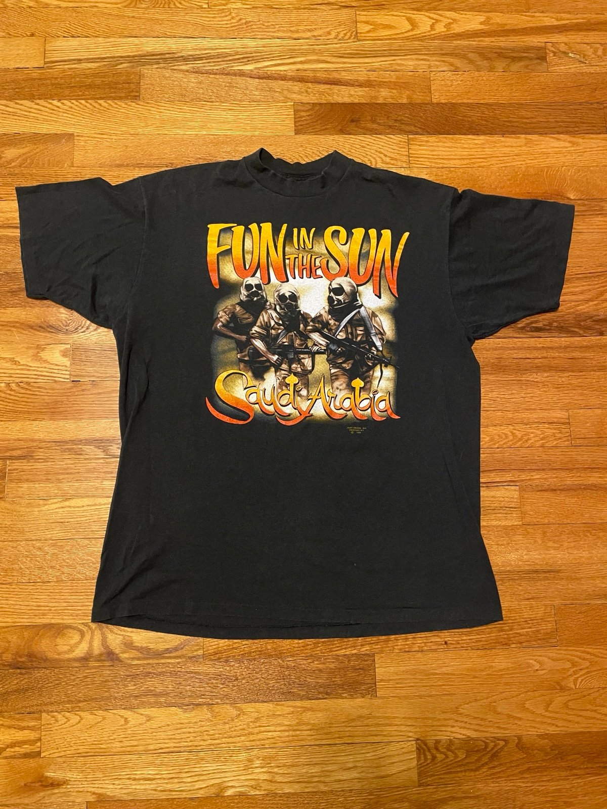 INSANE 90s 1990 3D Emblem Saudi Arabia Fun in the Sun vintage t-shirt rare XL