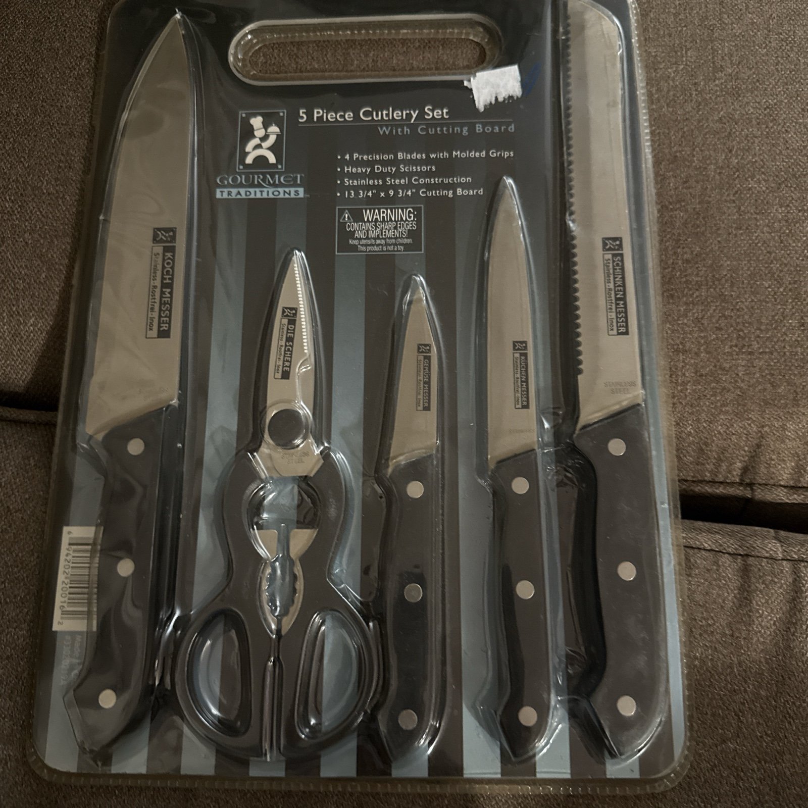 Vintage Gourmet Traditions Cutlery Set Knives Molded Handles NOS DSM920 NWT