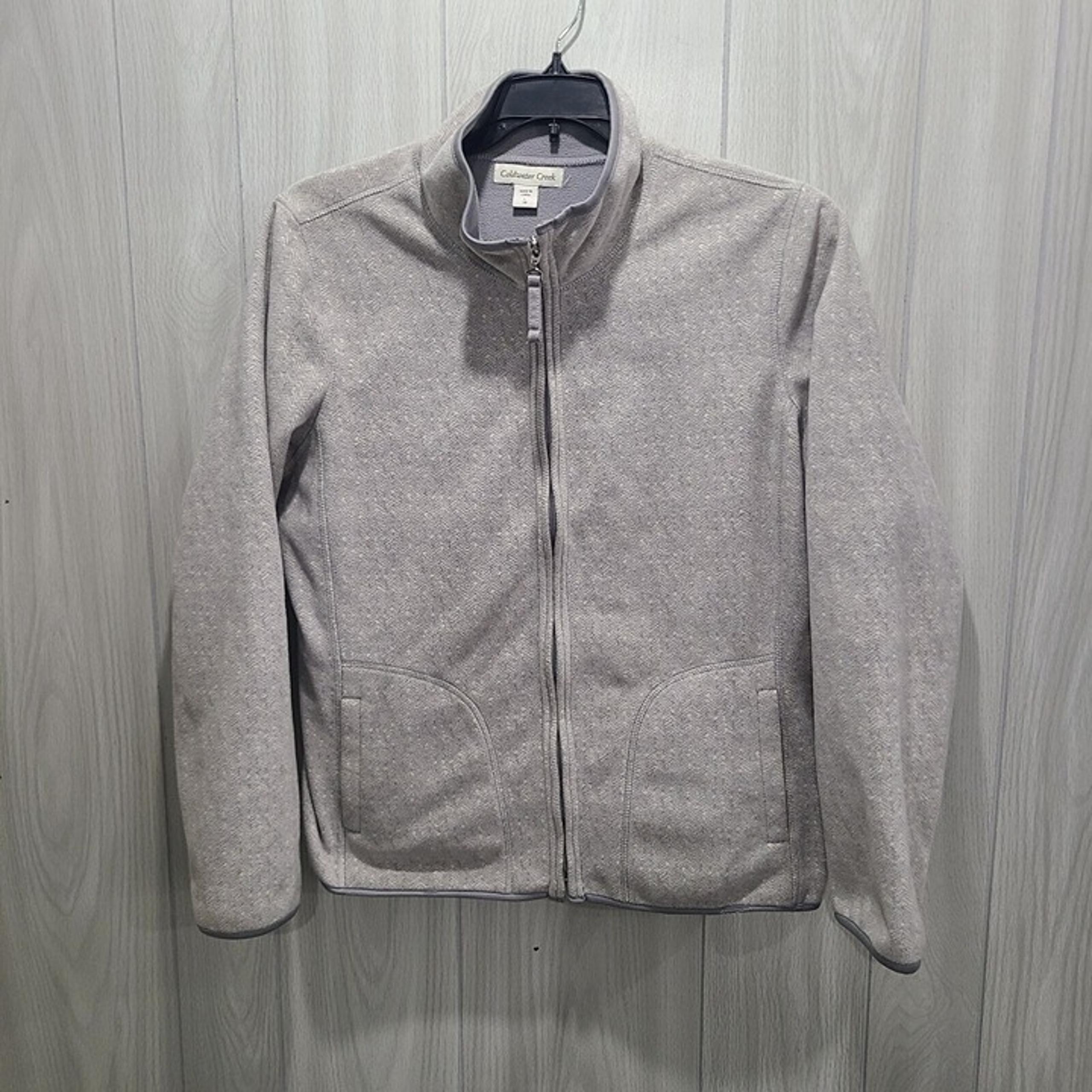 Coldwater Creek Full Zip Fleece Jacket Size L 14 Womens