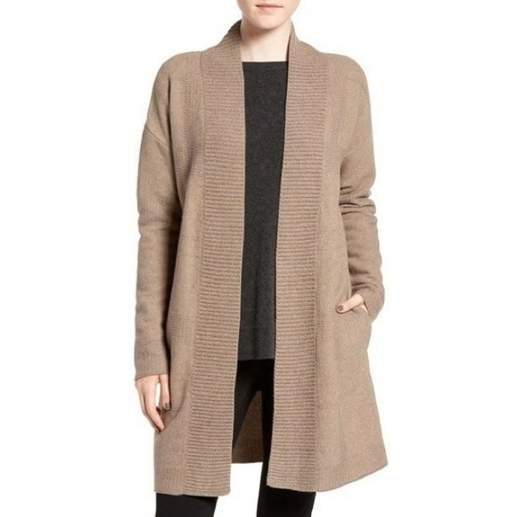 Barbour Tiree Winter Tartan Tight Knit Cardigan Taupe OS