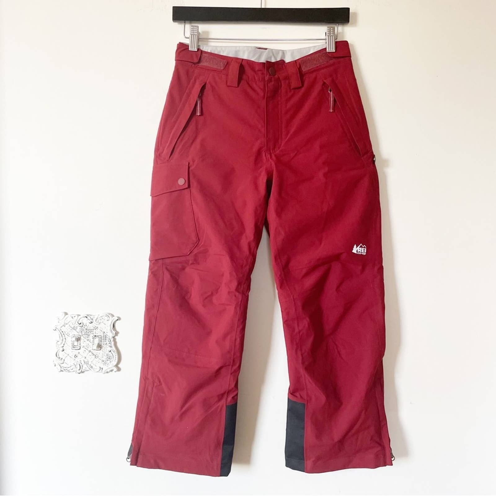 Rei Co-op Timber Mountain Ski Snow Pants M 10-12 Rust Red