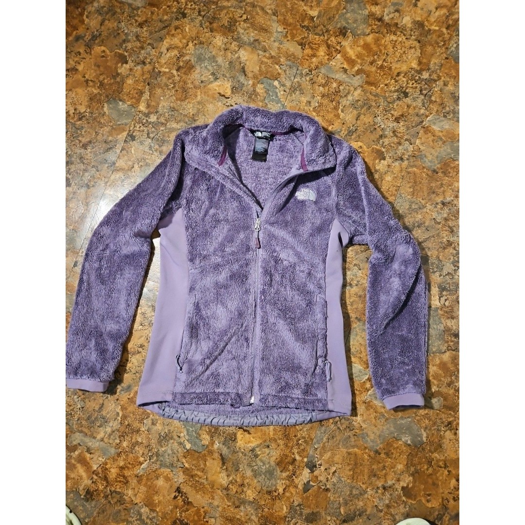 The North Face Jacket Womens Small Plush Fleece Full Zip Light Purple Soft (A10)