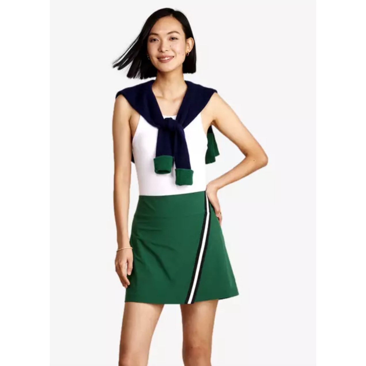 VINEYARD VINES Green Retro Wrap 17 Performance Skort Tennis Golf Skirt Women XS