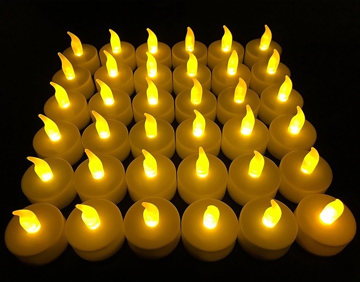 Flameless LED Tea Light Candles, 36 PK