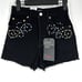 NWT Levi's Ribcage High Waisted Black Studded Denim Shorts Size 24