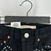 NWT Levi's Ribcage High Waisted Black Studded Denim Shorts Size 24