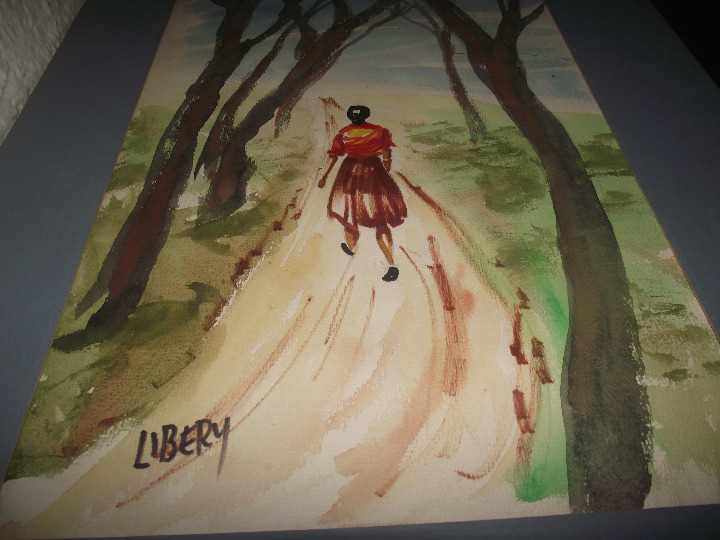 Vtg Original Watercolor Painting Signed