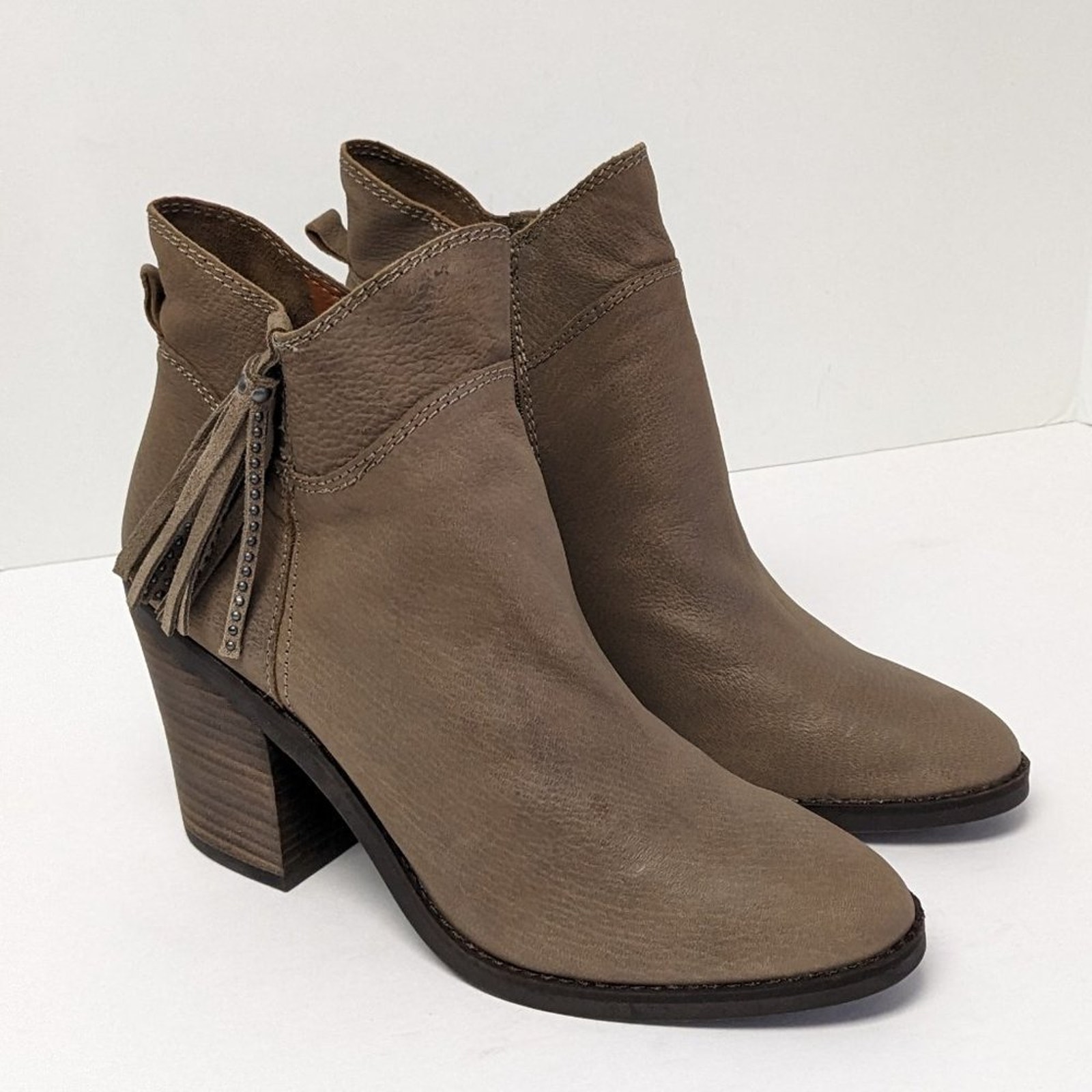 Lucky Brand Pavel Ankle Booties, Tan, Womens 9.5 M