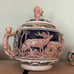 Rare Vintage German Animal Punchbowl Set