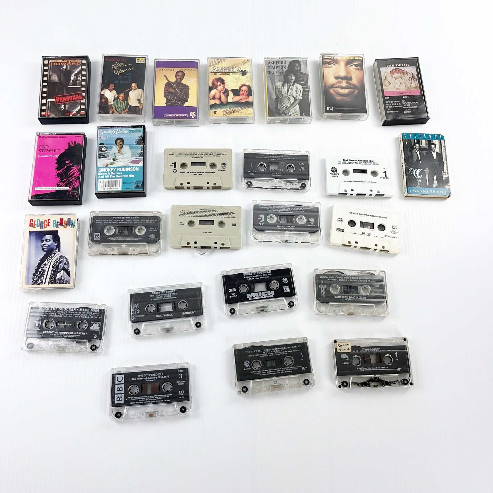 Mixed Lot of 25 Various Artist Music Cassette Audio Tapes Rod Stewart