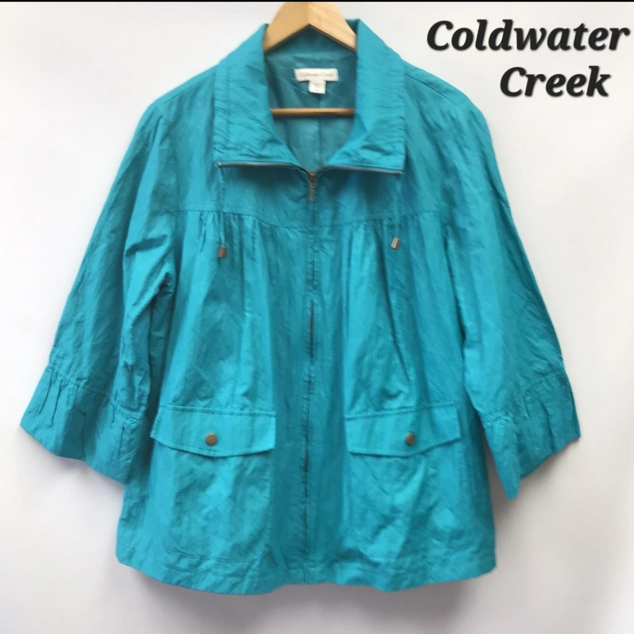 Coldwater Creek Womens Size 18 Jacket Green Teal Lined