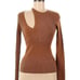 Bailey 44 Tan Long Sleeve Cut Out Top
