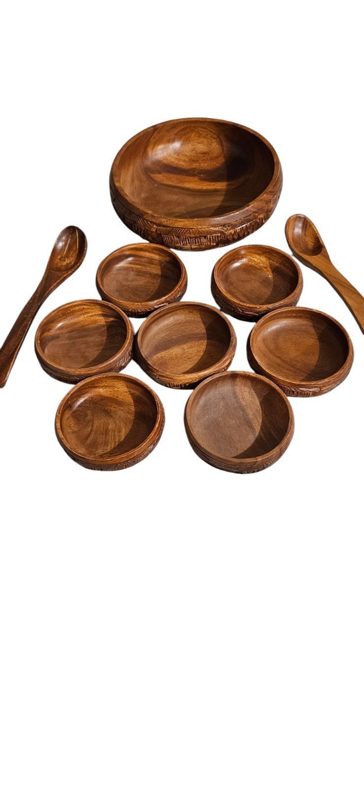Hand made wooden bowl set