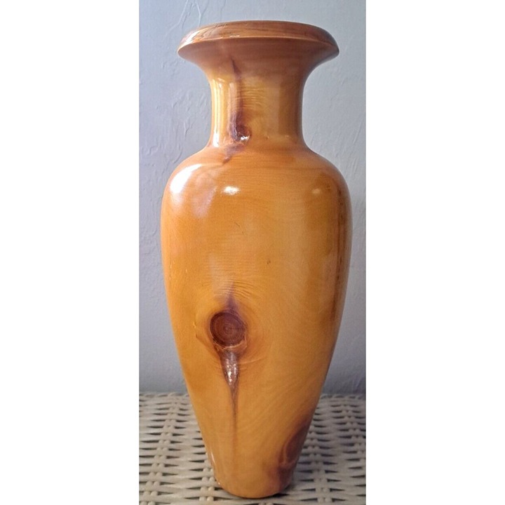 Vintage Don Noble 15 Turned Aspen Wood Vase Signed