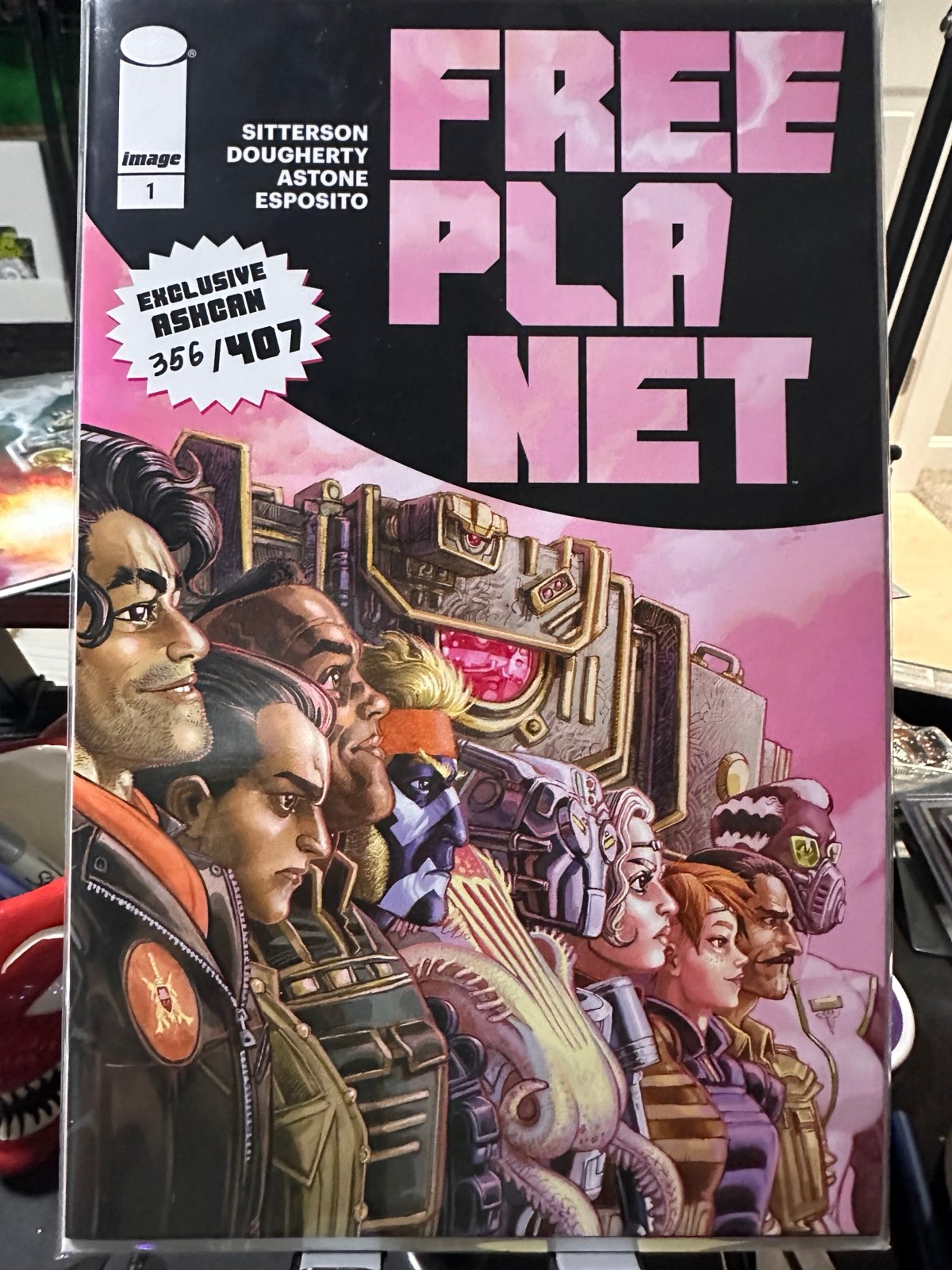 FREE PLANET #1 COMICSPRO ASHCAN LTD NUMBERED 356/407- AUBREY SITTERSON IMAGE
