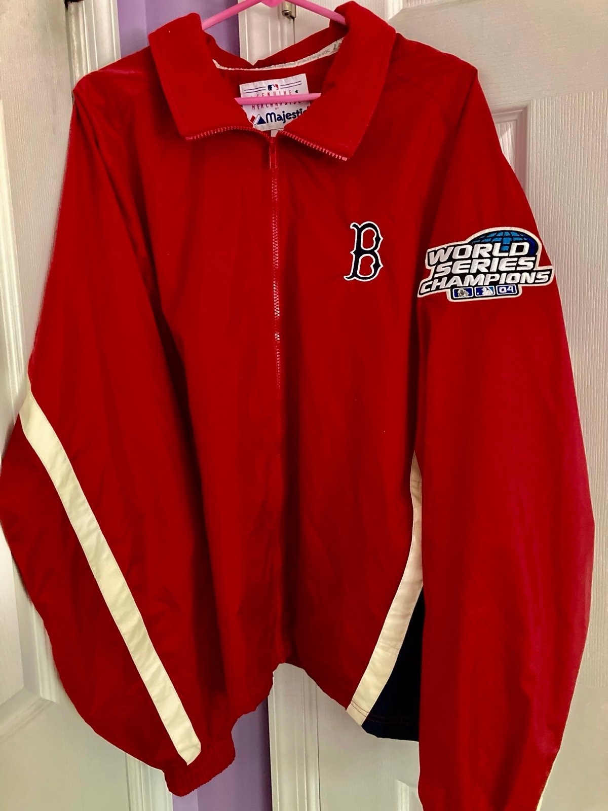 Majestic Boston Red Sox 2004 World Series Champs Embroidered Midweight Jacket XL