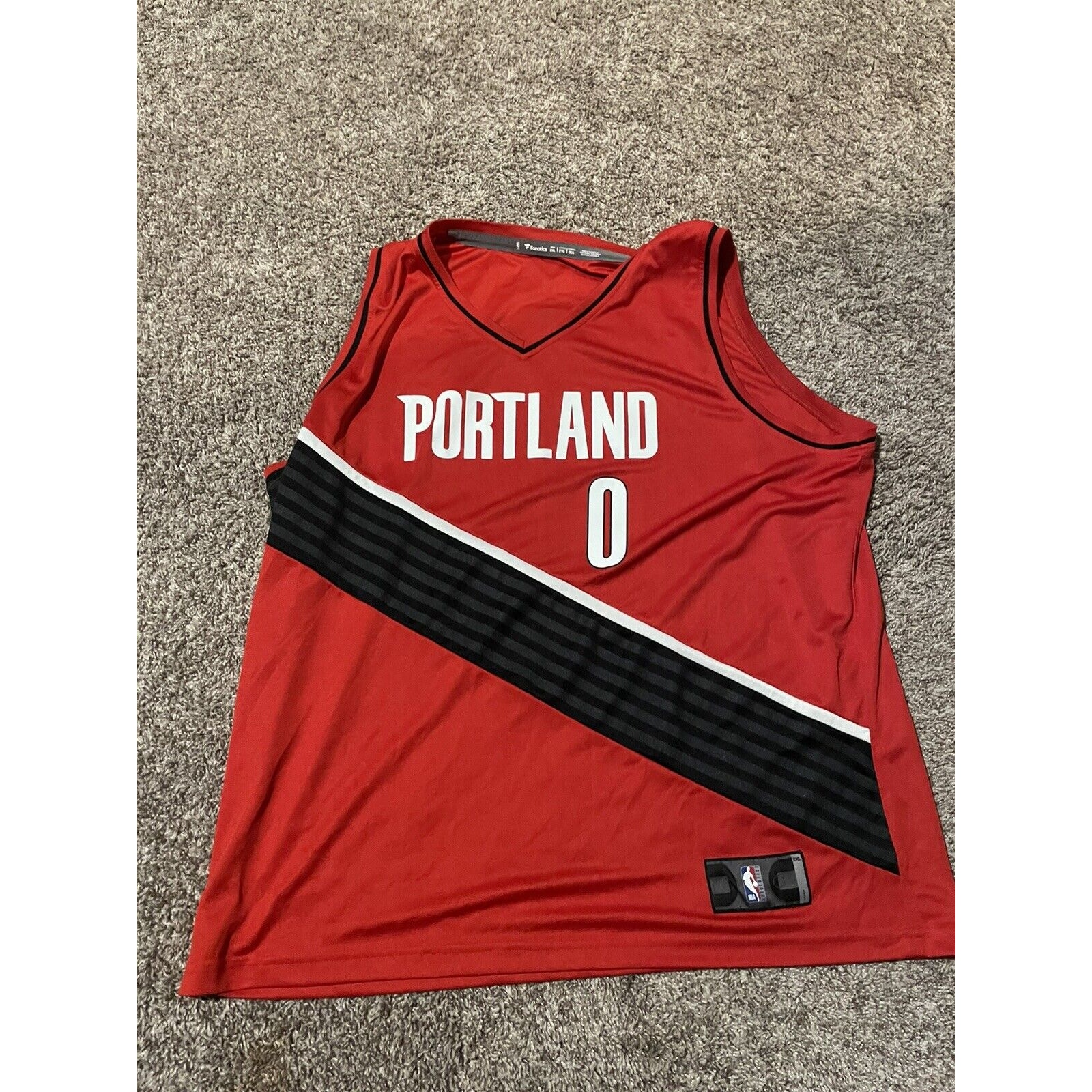 Damian Lillard fanatics Portland Trailblazer Jersey Size 2XL