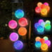 Color Changing Solar Power Wind Chime Spiral Spinner Crystal Ball Wind
