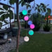 Color Changing Solar Power Wind Chime Spiral Spinner Crystal Ball Wind