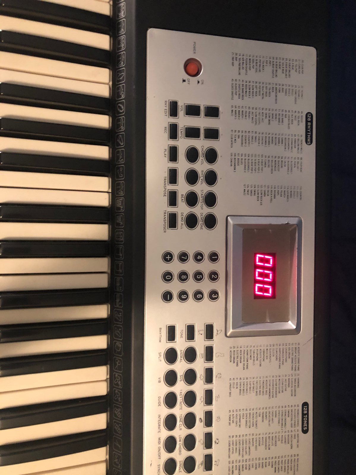Piano keyboard
