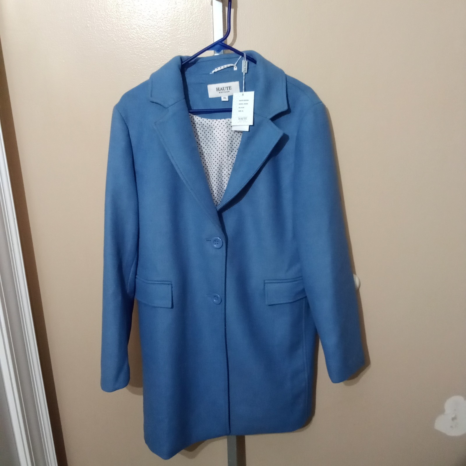 Womens xl haute edition coat wool blend