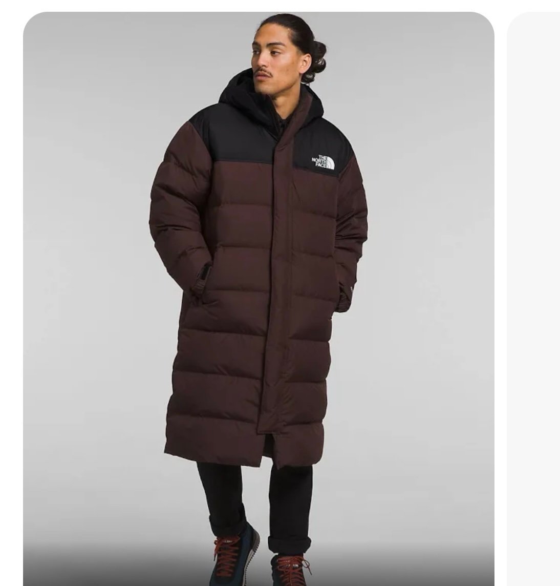The North Face Men’s Nuptse 700 Goose Fill Parka Coal Brown/TNF Black Size XXL