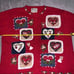 Vintage Y2K Red Valentines Heart Patch Button Up Cardigan