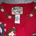 Vintage Y2K Red Valentines Heart Patch Button Up Cardigan