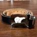 Vintage Leather Belt Brown Polar Bear Buckle DOT 34 31-36