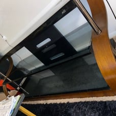 Glass tv stand