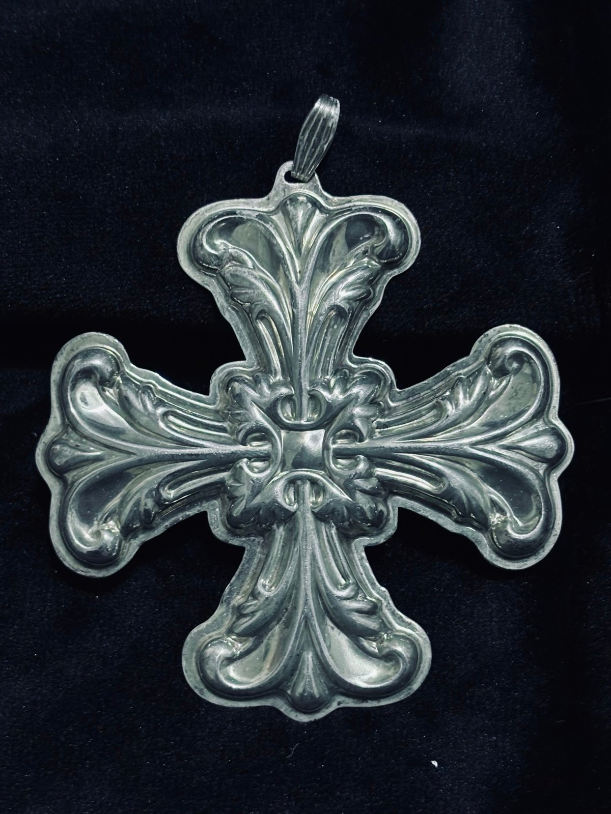 Sterling Silver Christmas Cross Ornament made in 1994 by Reed & Barton