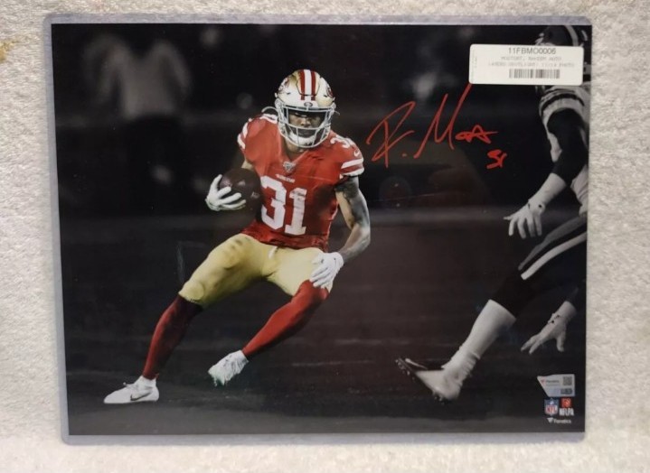 Awesome!! Raheem Mostert Autographed 11 x14 Photo 49er Auto NFL Football
