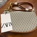 Zara Half Moon Shoulder Bag Beige/Gray