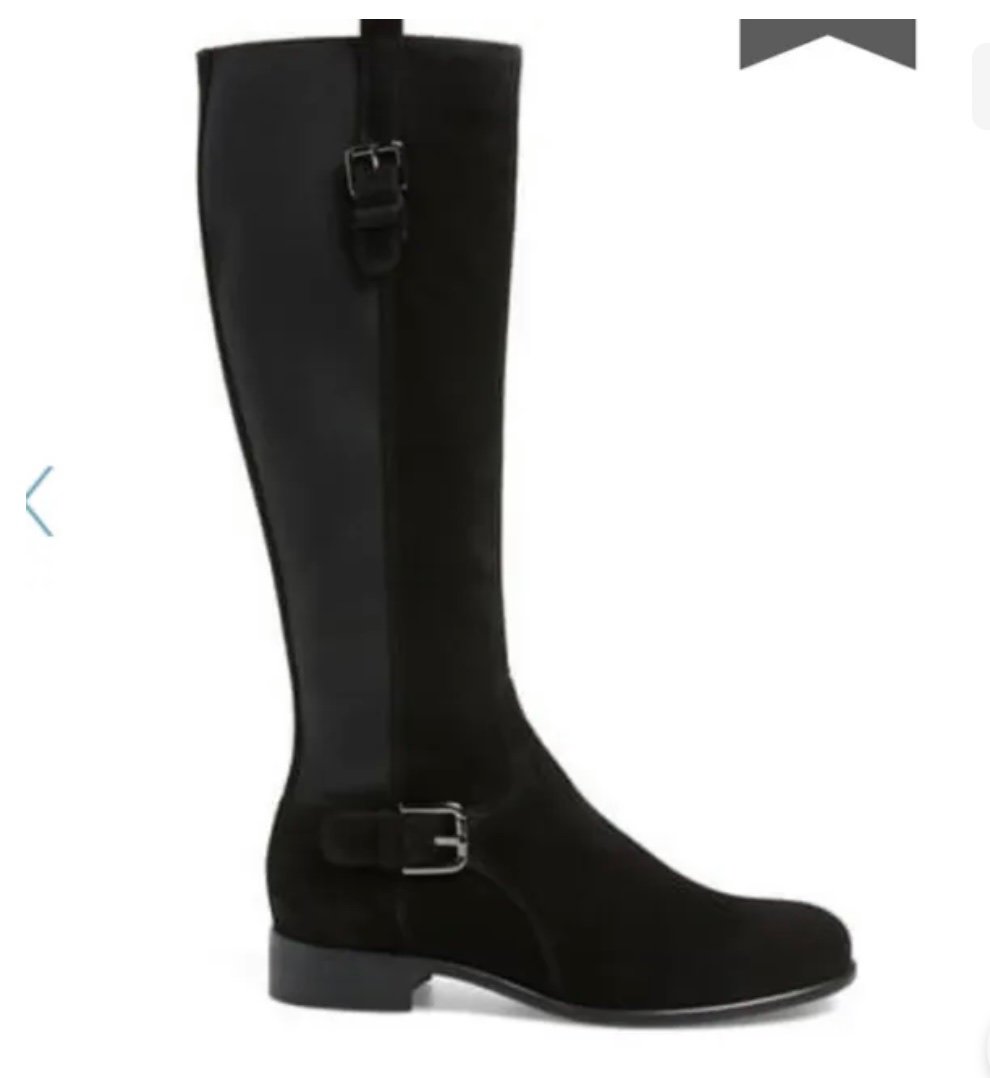 La Canadienne Black Suede Samia Tall Boot size 7.5